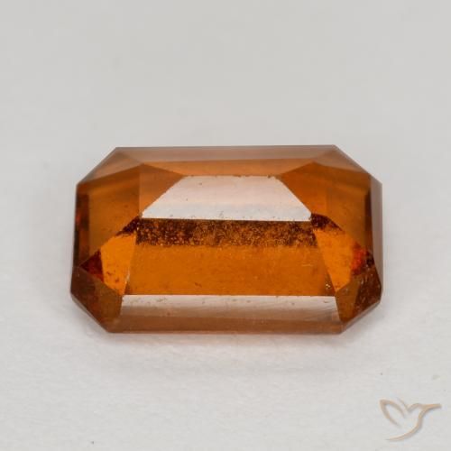 Grenat Hessonite Orange moyen-foncé naturelle Octogone / coupe Émeraude, 1.50 ct, VS-SI