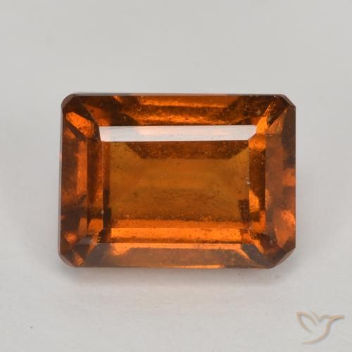 Grenat Hessonite Ambre orange naturelle Octogone / coupe Émeraude, 2.54 ct, VS-SI