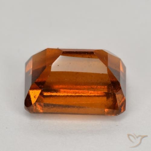 Grenat Hessonite Ambre orange naturelle Octogone / coupe Émeraude, 2.54 ct, VS-SI