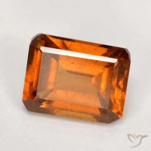 Grenat Hessonite Orange moyen naturelle Octogone / coupe Émeraude, 2.13 ct, VS-SI