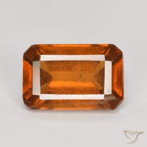 2.08ct Naturel Orange moyen-foncé Grenat Hessonite, Taille émeraude, VS-SI