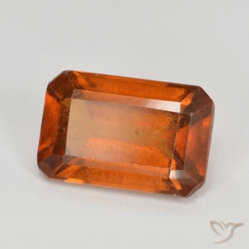 Grenat Hessonite Orange moyen-foncé naturelle Octogone / coupe Émeraude, 2.08 ct, VS-SI