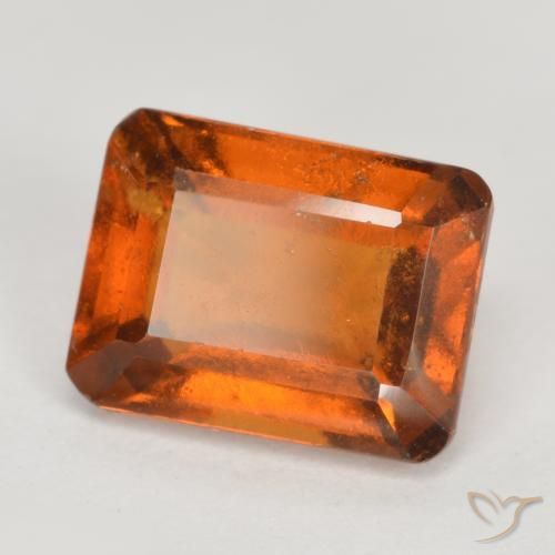 Grenat Hessonite Orange moyen-foncé naturelle Octogone / coupe Émeraude, 2.24 ct, VS-SI