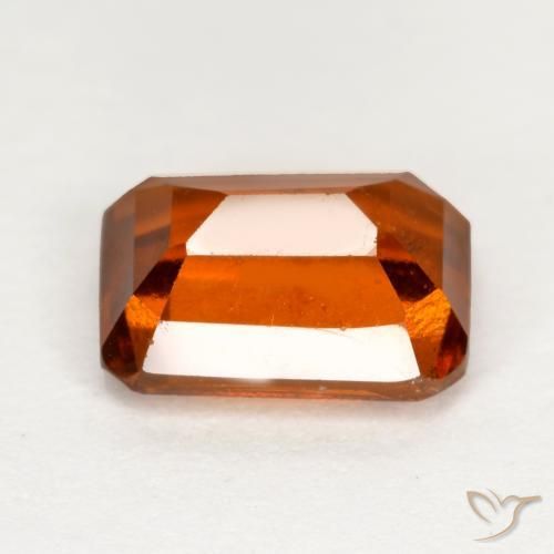Grenat Hessonite Orange rougeâtre naturelle Octogone / coupe Émeraude, 2.06 ct, VS-SI
