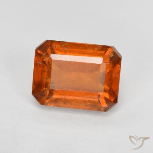 Grenat Hessonite Orange moyen naturelle Octogone / coupe Émeraude, 2.55 ct, SI