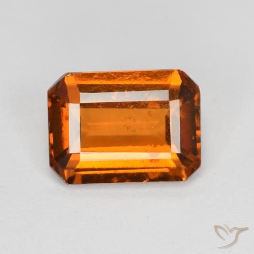 1.92ct Naturel Orange moyen Grenat Hessonite, Taille émeraude, VS-SI