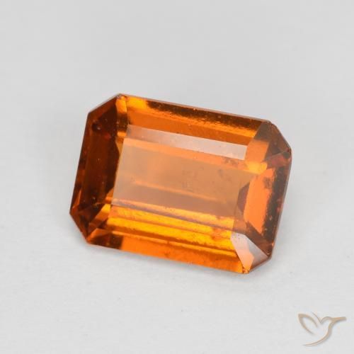 Grenat Hessonite Orange moyen naturelle Octogone / coupe Émeraude, 1.92 ct, VS-SI