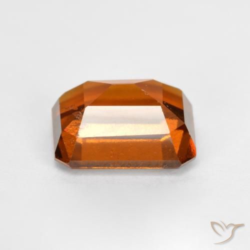 Grenat Hessonite Ambre orange naturelle Octogone / coupe Émeraude, 2.39 ct, VS-SI