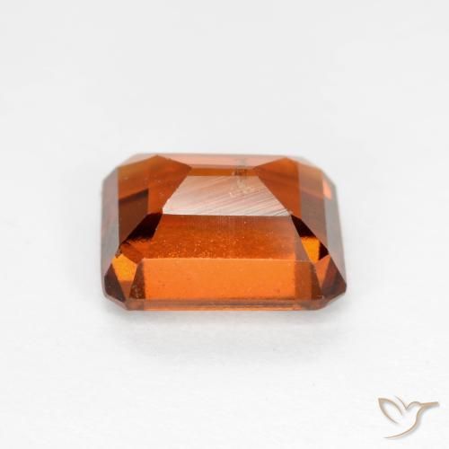 Grenat Hessonite Orange rougeâtre naturelle Octogone / coupe Émeraude, 2.14 ct, SI