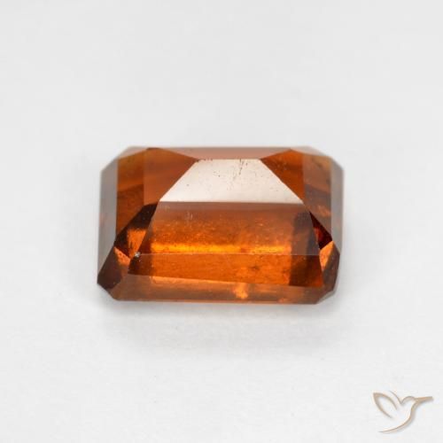 Grenat Hessonite Orange foncé naturelle Octogone / coupe Émeraude, 2.28 ct, SI