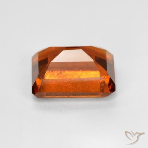 Grenat Hessonite Orange rougeâtre naturelle Octogone / coupe Émeraude, 2.28 ct, VS-SI