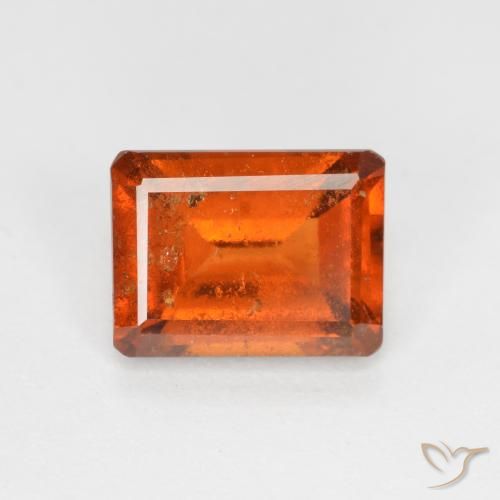 1.98ct Naturel Orange moyen Grenat Hessonite, Taille émeraude, SI