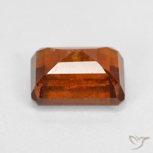 Grenat Hessonite Ambre orange naturelle Octogone / coupe Émeraude, 2.31 ct, SI