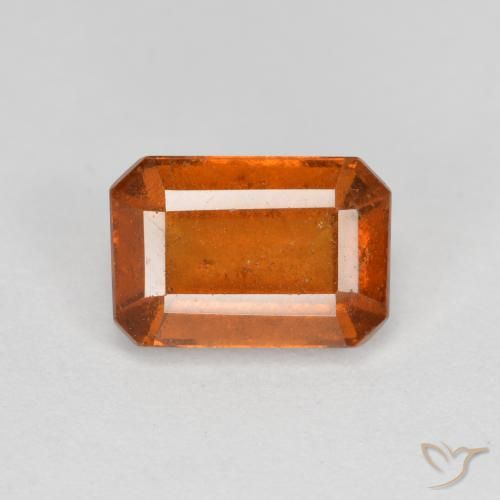 Grenat Hessonite Orange moyen naturelle Octogone / coupe Émeraude, 2.38 ct, SI