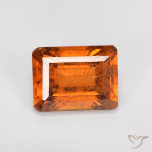 Grenat Hessonite Orange foncé naturelle Octogone / coupe Émeraude, 2.27 ct, SI