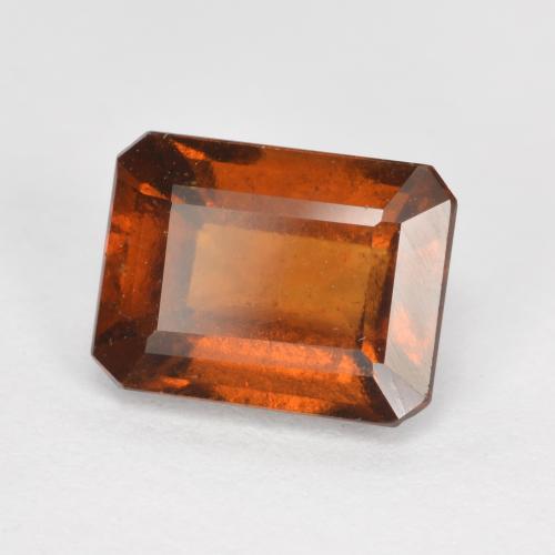 Grenat Hessonite Orange foncé naturelle Taille émeraude, 2.10 ct, VS-SI