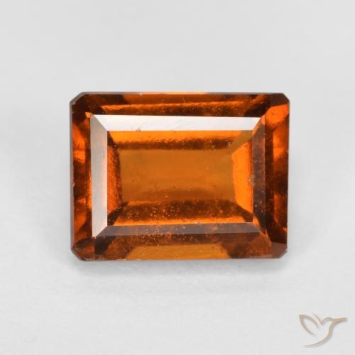 Grenat Hessonite Orange foncé naturelle Octogone / coupe Émeraude, 2.17 ct, VS-SI