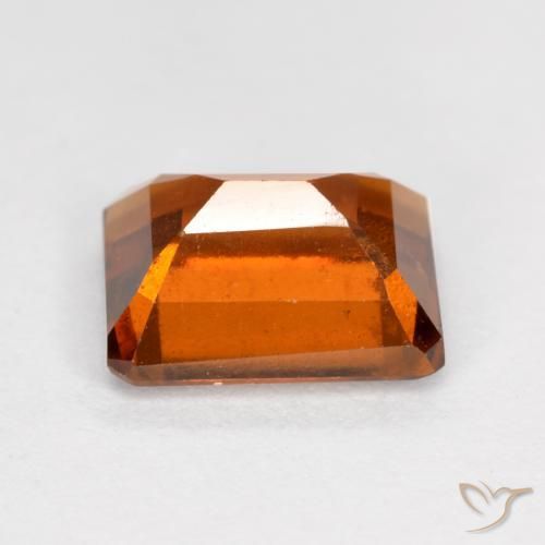 Grenat Hessonite Orange foncé naturelle Octogone / coupe Émeraude, 2.17 ct, VS-SI