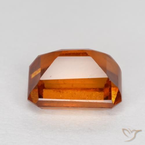 Grenat Hessonite Orange moyen-foncé naturelle Octogone / coupe Émeraude, 1.48 ct, SI