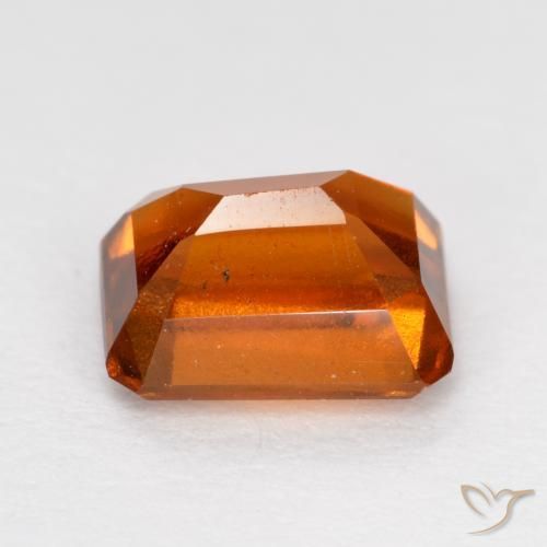 Grenat Hessonite Orange feu naturelle Octogone / coupe Émeraude, 1.43 ct, VS