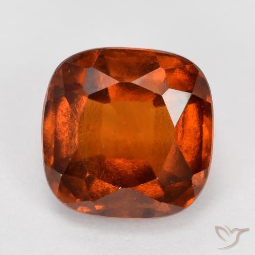 2.31ct Naturel Orange foncé Grenat Hessonite, Coussin, VS