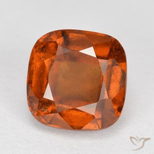 Grenat Hessonite Orange feu naturelle Coussin, 2.18 ct, VS-SI