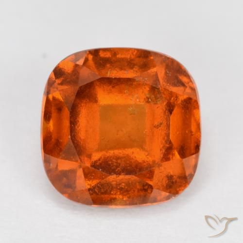 Grenat Hessonite Ambre orange naturelle Coussin, 2.02 ct, SI