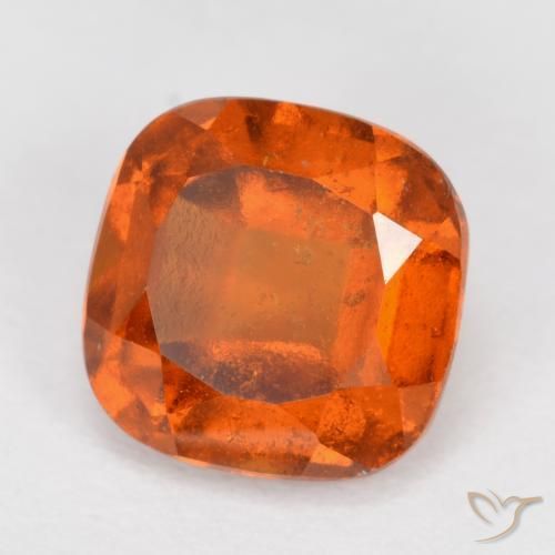 Grenat Hessonite Ambre orange naturelle Coussin, 2.02 ct, SI