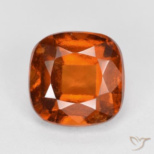 1.94ct Naturel Orange rougeâtre Grenat Hessonite, Coussin, VS-SI