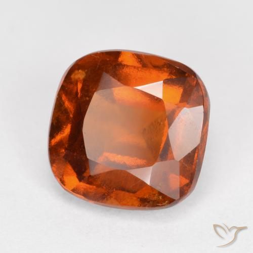 Grenat Hessonite Orange rougeâtre naturelle Coussin, 1.94 ct, VS-SI