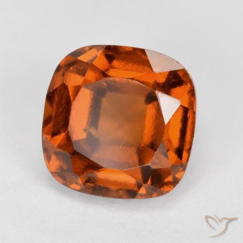 Grenat Hessonite Orange moyen naturelle Coussin, 2.24 ct, VS