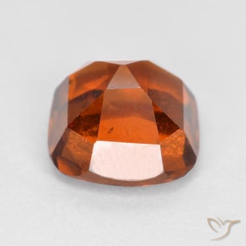 Grenat Hessonite Orange feu naturelle Coussin, 2.10 ct, VS