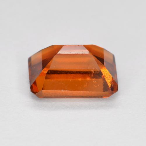Grenat hessonite orange naturelle taille émeraude, 1,32 ct, VVS-VS