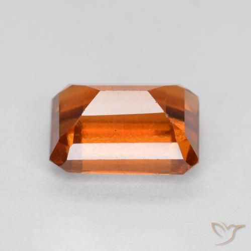 Grenat Hessonite Orange moyen naturelle Octogone / coupe Émeraude, 1.44 ct, VVS-VS