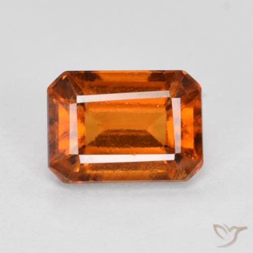 Grenat Hessonite Orange moyen naturelle Octogone / coupe Émeraude, 1.34 ct, VS-SI