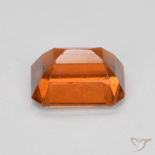 Grenat Hessonite Orange moyen naturelle Octogone / coupe Émeraude, 1.34 ct, VS-SI