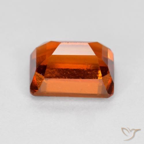 Grenat Hessonite Orange rougeâtre naturelle Octogone / coupe Émeraude, 1.47 ct, VS