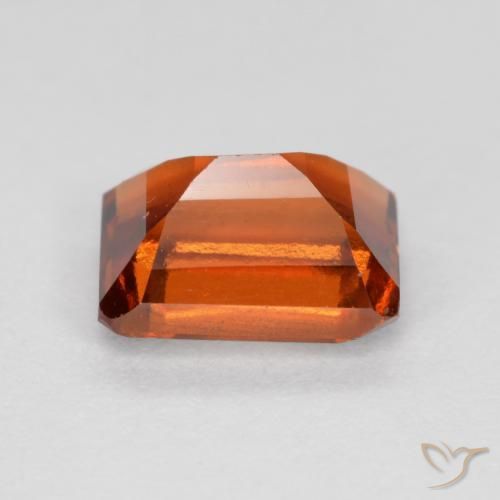 Grenat Hessonite Ambre orange naturelle Octogone / coupe Émeraude, 1.38 ct, VVS-VS
