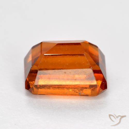 Grenat Hessonite Orange rougeâtre naturelle Octogone / coupe Émeraude, 1.62 ct, VS