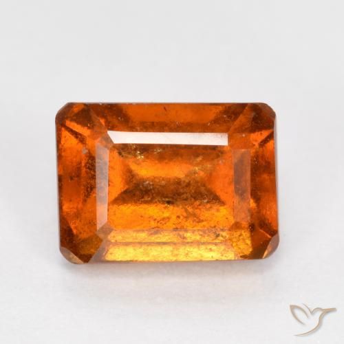 Grenat Hessonite Orange moyen naturelle Octogone / coupe Émeraude, 1.64 ct, SI