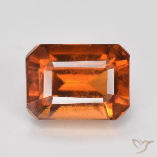 1.83ct Naturel Orange foncé Grenat Hessonite, Taille émeraude, VS