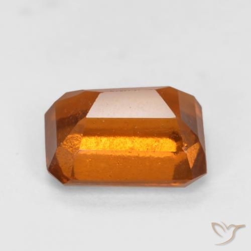 Grenat Hessonite Orange foncé naturelle Octogone / coupe Émeraude, 1.40 ct, VS-SI