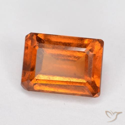 Grenat Hessonite Orange moyen naturelle Octogone / coupe Émeraude, 1.59 ct, VS-SI