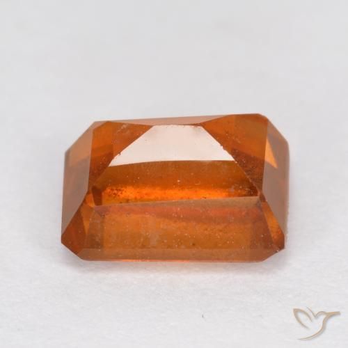 Grenat Hessonite Orange moyen naturelle Octogone / coupe Émeraude, 1.59 ct, VS-SI