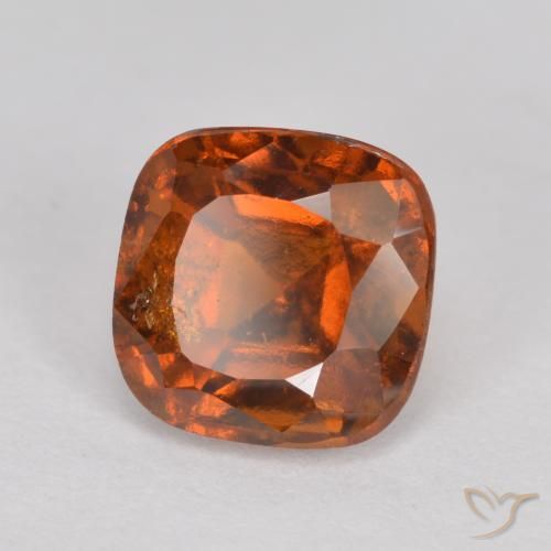 2.08ct Naturel Orange foncé Grenat Hessonite, Coussin, SI