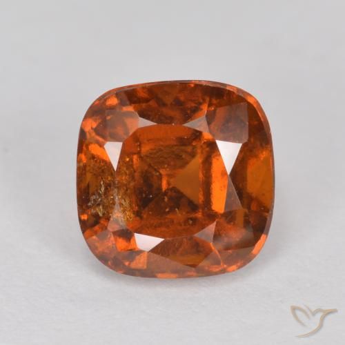 Grenat Hessonite Orange foncé naturelle Coussin, 2.08 ct, SI