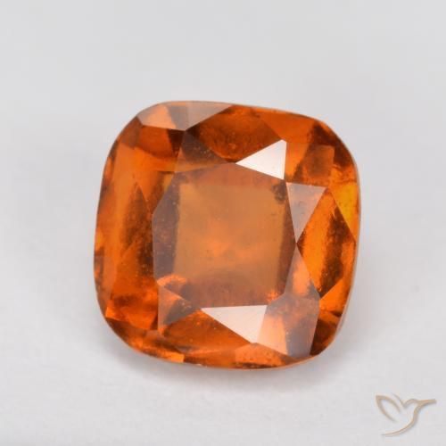 Grenat Hessonite Ambre orange naturelle Coussin, 2.05 ct, VS