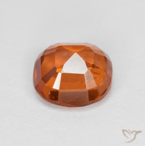 Grenat Hessonite Orange foncé naturelle Coussin, 1.21 ct, VS-SI