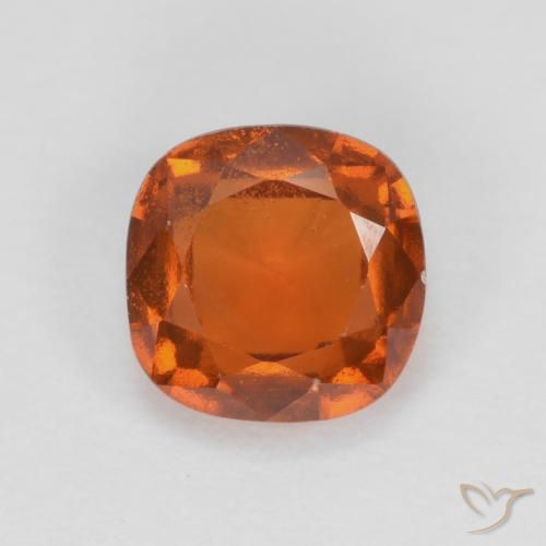 1.38ct Naturel Ambre orange Grenat Hessonite, Coussin, VS-SI