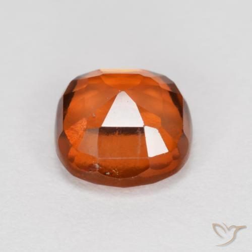 Grenat Hessonite Ambre orange naturelle Coussin, 1.38 ct, VS-SI